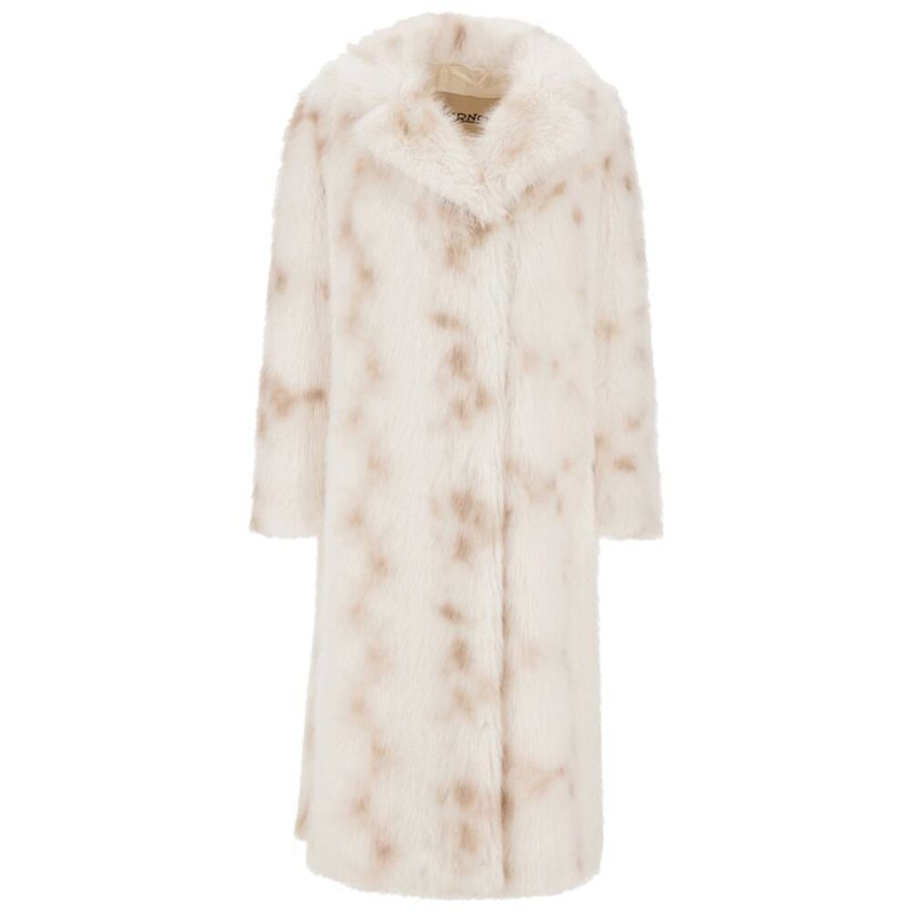 Herno Women Cappotto Tocco Pelliccia Effetto Lince